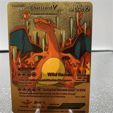 charizard v lv 91 hp 508 gold|charizard v gold price.